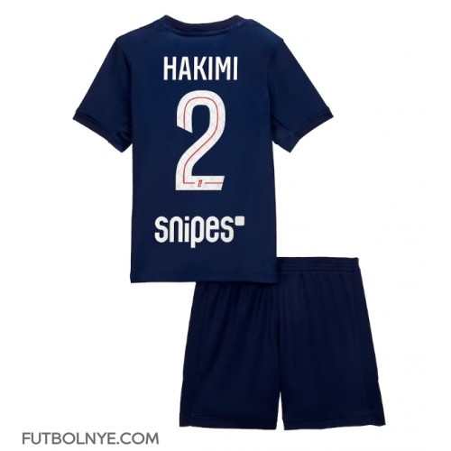 Camiseta Paris Saint-Germain Achraf Hakimi #2 Primera Equipación para niños 2025-26 manga corta (+ pantalones cortos)